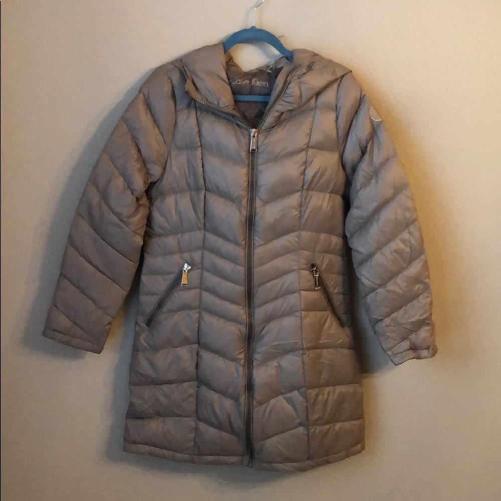 NWOT Calvin Klein Mid Length packable down jacket